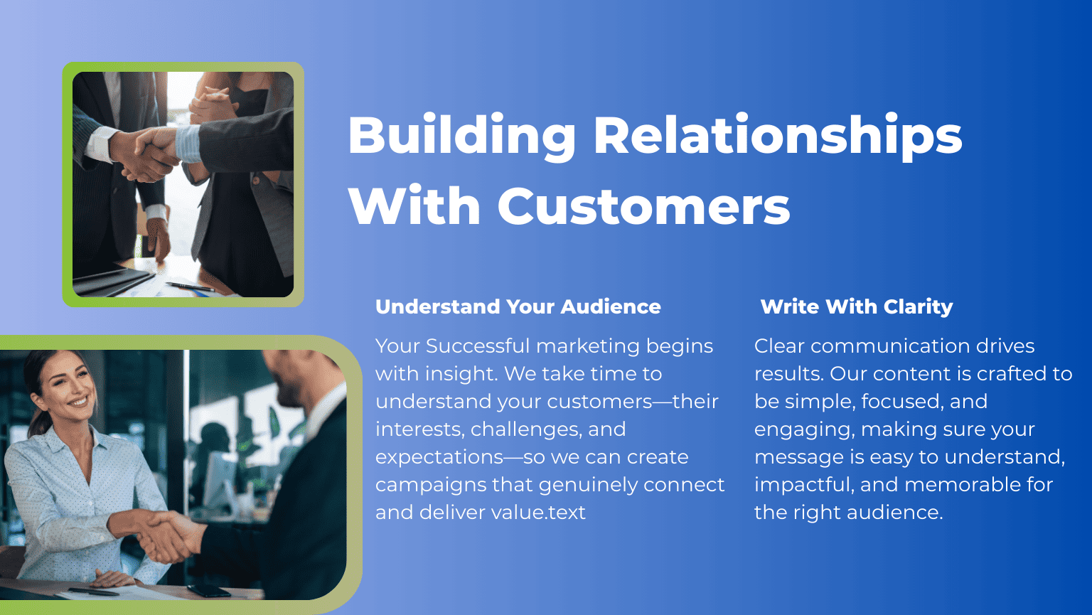 Building Relationships With Customers